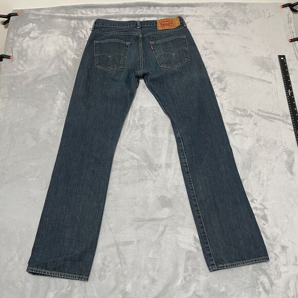 Levis 501XX Jeans Mens 30x32 (31x30) Blue Denim Button Fly Dark Wash 5 Pocket - Picture 7 of 16
